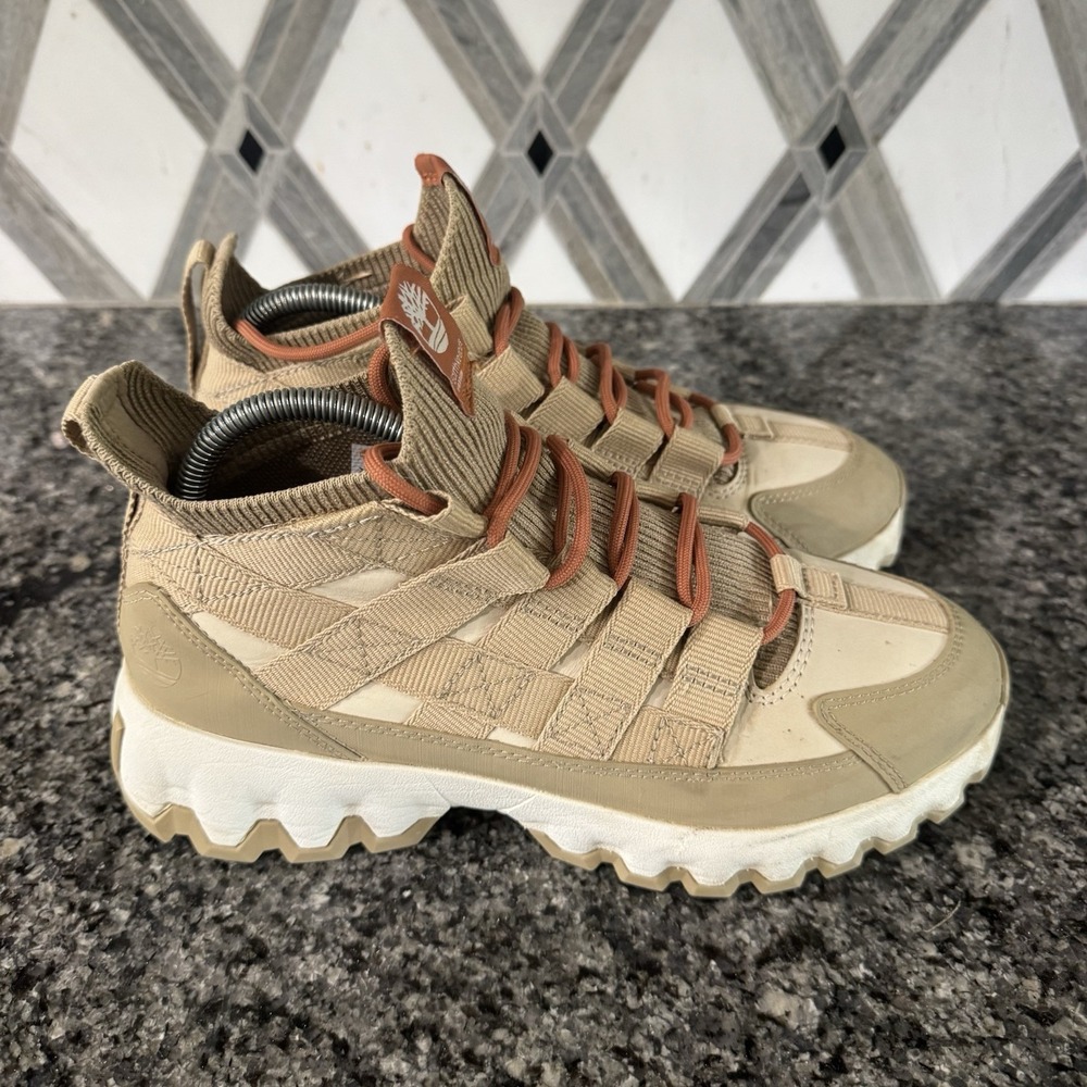 Timberland Mens 7.5 Beige Raeburn Greenstride Edge Mid Hiking Boots A41N2
